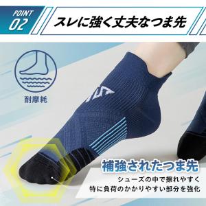 スポーツソックス ランニングソックス メンズ ...の詳細画像3