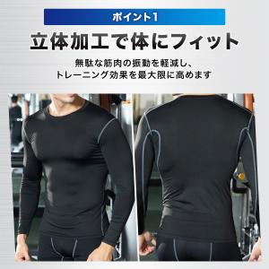 コンプレッションウェア スポーツウェア コンプ...の詳細画像3
