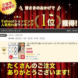 フェイクピアス 細い メンズ レディース イヤ...の詳細画像1