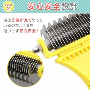 ペット ブラシ 両面 ペットブラシ 犬 猫 う...の詳細画像4