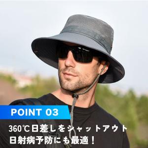 サファリハット 帽子 クリップ メンズ レディ...の詳細画像4
