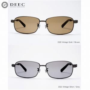 DEEC Long Beach classic ディーク ロングビーチクラシック 1520 Vintage Gold / Brown 　|　1521 Vintage Silver / Grey ドライビングサングラス 日本製 鯖江