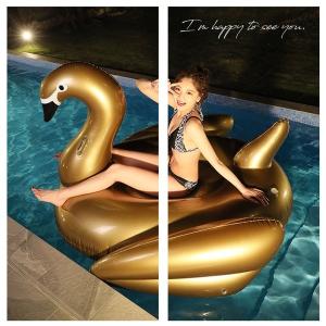 浮き輪 PixyParty フロート ゴールドスワンの詳細画像1