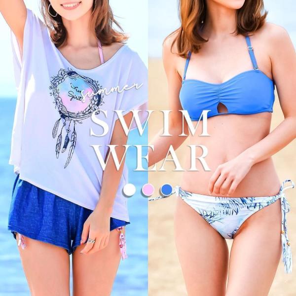 水着 レディース 4点セット 体型カバー ビキニ バンドゥビキニ バンドゥ水着 おしゃれ シンプル ...