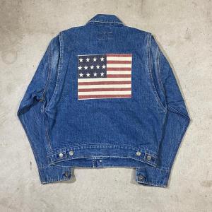 80年代 白タグ Ralph Lauren ラルフローレン 星条旗 デニムジャケット ヴィンテージ ビンテージ メンズM 古着【VTG】｜caveused