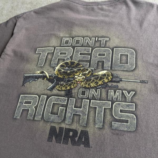 NRA don&apos;t tread on my rights ライフル協会 コブラ バックプリントTシャ...