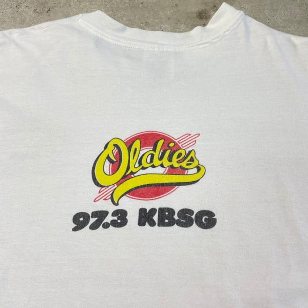 90年代 USA製 OLDIES 97.3 KBSG ラジオ局 アドバタイジング 両面プリントTシャ...