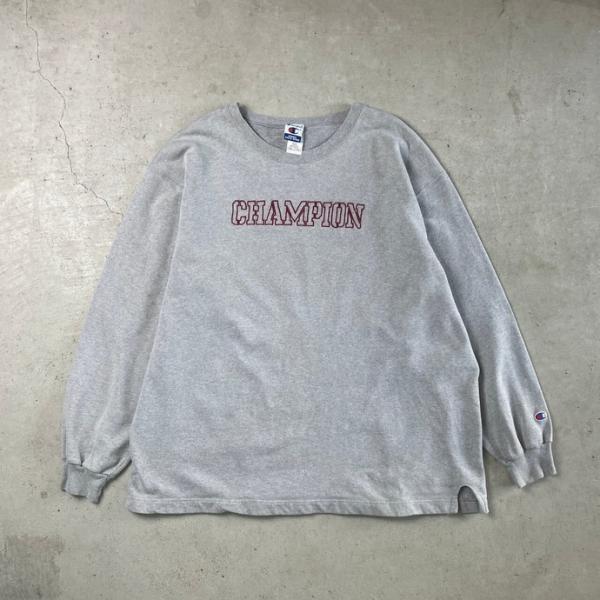 90年代 Champion チャンピオン スウェットシャツ ロゴ刺繍 メンズ2XL