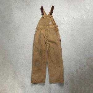 90年代 USA製 Carhartt カーハート ダック地 オーバーオール ダブルニー メンズW36｜caveused