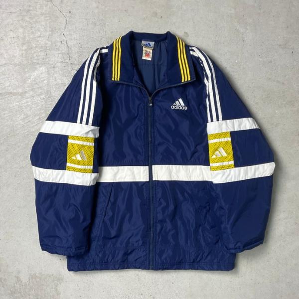 90年代 adidas アディダス 中綿入り ナイロンジャケット メンズL相当