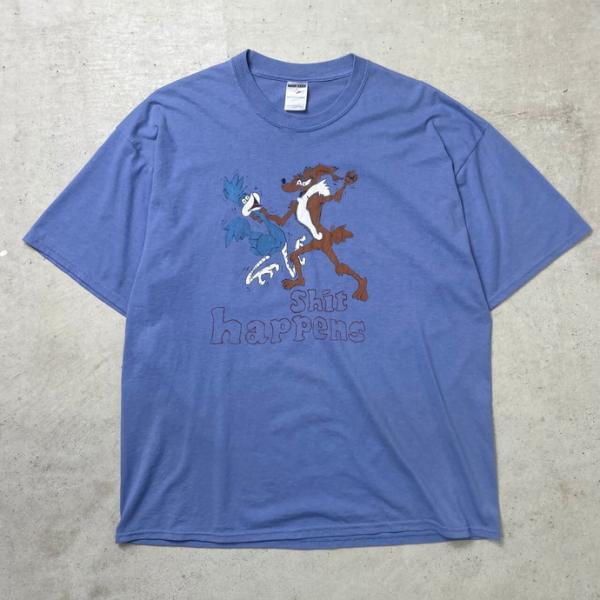 90年代 LOONEY TUNES ロードランナー ワイリー・コヨーテ キャラクタープリントTシャツ...