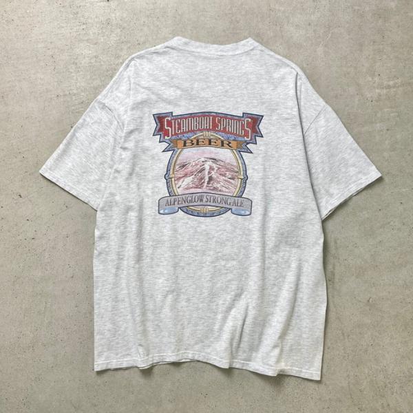 90〜00年代 STEAMBOAT SPRINGS BEER プリントTシャツ 企業ロゴ クラフトビ...