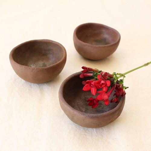 焼締 小鉢 手びねり 丹波焼 手作り 和食器 陶器 渋め ほっこり