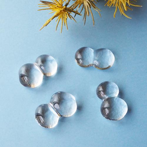 透明 しずく ガラス 箸置き tonari つぶつぶ 水たまり 吹きガラス 手作り かわいい