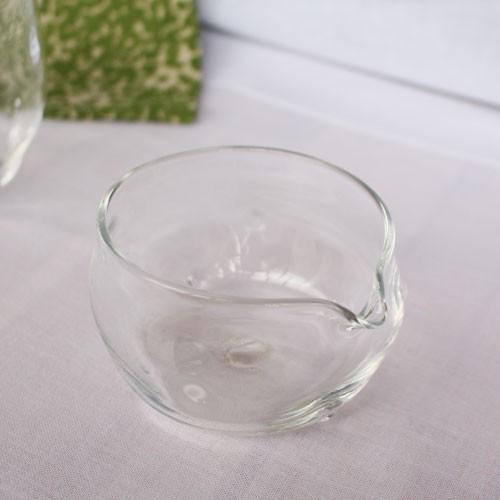 ガラス 透明 片口 小鉢 120cc ガラスボウル ミルクピッチャー tonari 吹きガラス 手作...