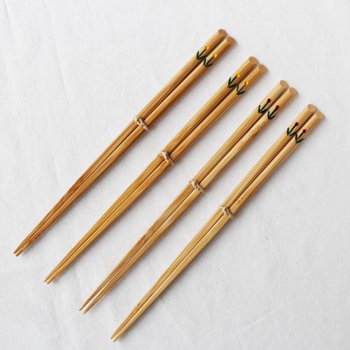 竹箸 チューリップ 23.5cm 大人用 赤/黄 かわいい お箸 国産孟宗竹 日本製