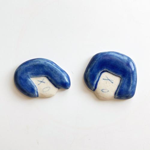 箸置き おかっぱちゃん お顔 うわぁ〜 かわいい 手作り 半立体 陶器 kikomimi