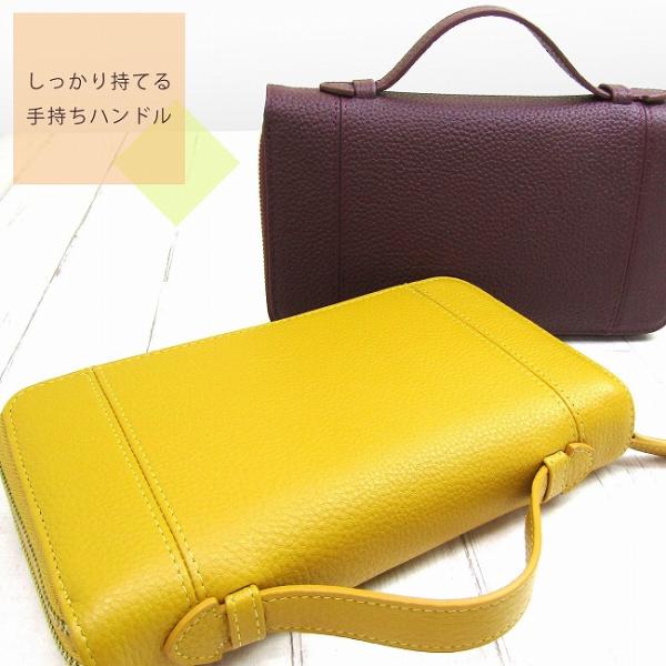 fiore(フィオーレ) 牛革ソフトウォレット手付き 長財布 ラウンドファスナー 2部屋 通帳サイズ...