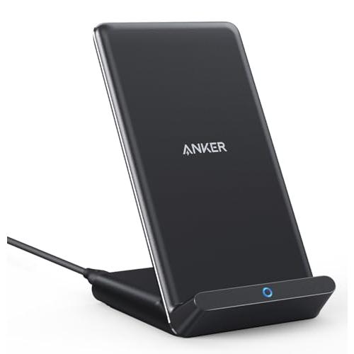 Anker PowerWave 10 Stand ワイヤレス充電器 Qi認証 iPhone 15シリ...