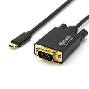 MacLab. USB Type-C VGA 変換 ケーブル 3m Thunderbolt3-4 d...