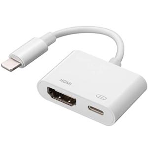 QISI iPhone HDMI変換ケーブル 給電不要 1080P iPhone iPad YouTube Tber テレビで大画面移す iPad H