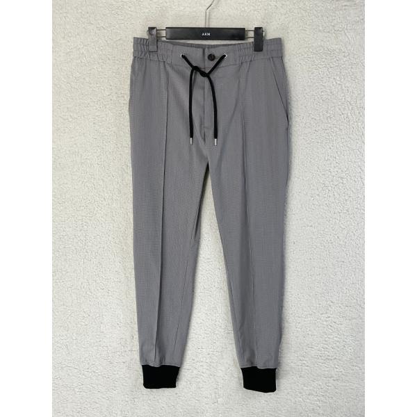 AKM RIB SLACKS　リブイージースラックスパンツ 未使用 L ブラック x ホワイト