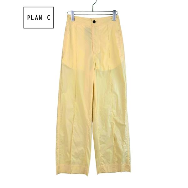 PLAN C プランシー ピーマコットンタックトラウザーパンツ 新品 38 ライトイエロー