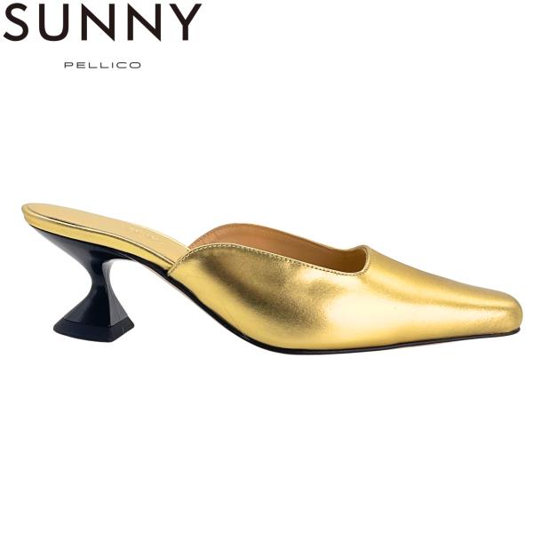 PELLICO SUNNY フレアヒールミュール サンダル 未使用 39 ゴールド