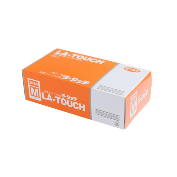 ［PROWORK］ラタッチ  ゴム手袋　100枚入　粉付　極薄　使い捨て　食品衛生法適合　小さいサイ...