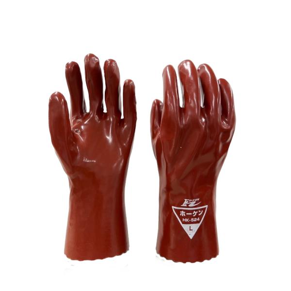 ビニール手袋　ホーケンHK-524   1双　ビニール厚手　丈夫　重作業