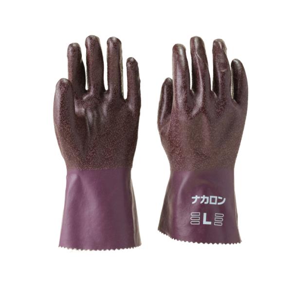 ゴム手袋　ナカロン　3双組　N-730　天然ゴム　綿　茶色　柔らかい　まとめ買い　お買い得