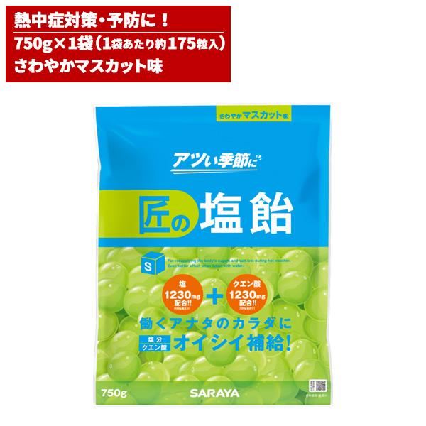 セール価格 サラヤ SARAYA 匠の塩飴 マスカット味 750g 27858 5/15 ポイント+...