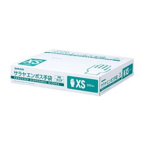 サラヤ SARAYA サラヤ エンボス手袋PEクリア XSサイズ 200枚 20個入 51182｜cc-net