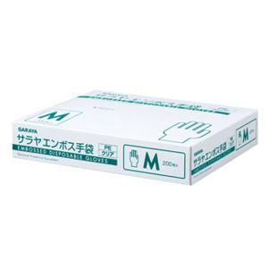サラヤ SARAYA サラヤ エンボス手袋PEクリア Mサイズ 200枚 20個入 51184｜cc-net