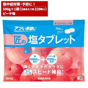 SARAYA（サラヤ） 匠の塩タブレット うましゅわサイダー味 500g 28048