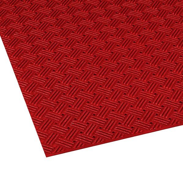 テラモト/トーワ ダイヤマットグリッド 赤 滑り止めマット 92cm×10m MR-159-000-...