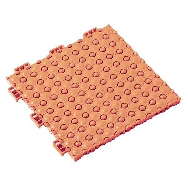 テラモト 抗菌フミンゴ 屋内用 オレンジ スノコ 300×300mm MR-085-076-3