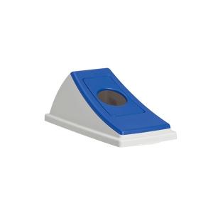 テラモト エコン ダストボックス#30 蓋 ブルー ビンカン用 丸穴 ゴミ箱 屋内用 DS-220-103-3｜cc-net