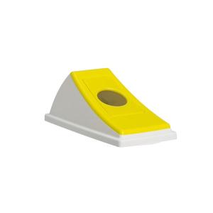 テラモト エコン ダストボックス#30 蓋 イエロー ビンカン用 丸穴 ゴミ箱 屋内用 DS-220-104-6｜cc-net