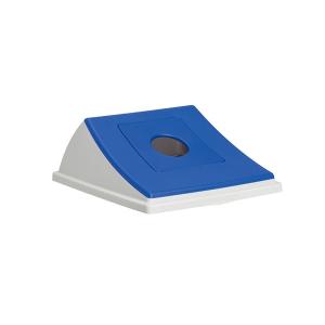 テラモト エコン ダストボックス#70 蓋 ブルー ビンカン用 丸穴 ゴミ箱 屋内用 DS-220-303-3｜cc-net