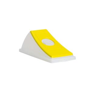 テラモト エコン ダストボックス#30 半透明 蓋 イエロー ビンカン用 丸穴 ゴミ箱 屋内用 DS-220-504-6｜cc-net