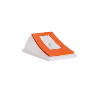 テラモト エコン ダストボックス#45 半透明 蓋 レッド 一般ゴミ用 オープン ゴミ箱 屋内用 DS-220-602-2｜cc-net