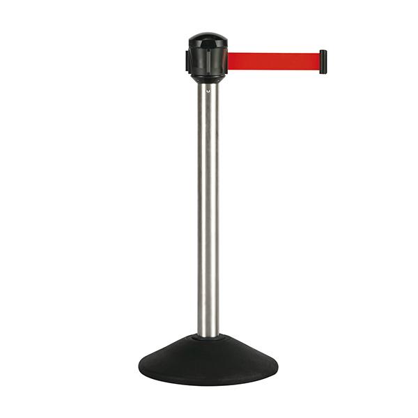 セール価格 テラモト ベルトパーテーションAW 屋外対応PEベルト5m ヘアライン ベルト赤 SU-...