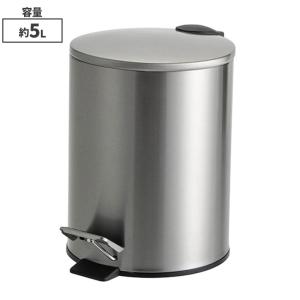 テラモト ペダルボックス 静音タイプ ステン 5L ゴミ箱(屋内用) DS-238-705-0｜cc-net