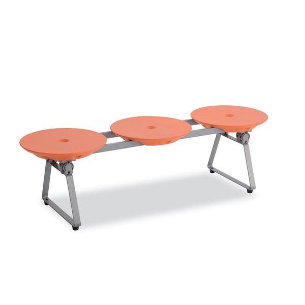 テラモト ディスクベンチ フォールディングタイプ カップホルダーなし オレンジ BC-309-513...