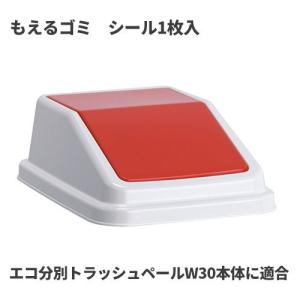 テラモト エコ分別トラッシュペールW30 蓋 赤 もえるゴミ ゴミ箱(屋内用) DS-245-202-2｜cc-net