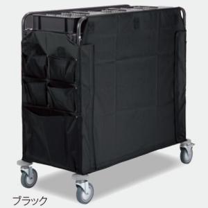 テラモト ホテルリネンワゴン ブラック L DS-573-030-7｜cc-net
