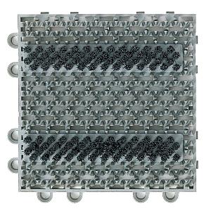 山崎産業 エバック ブラシハードマットYL 本駒 GR(灰) マット(屋外) F-117-HK-GR｜cc-net