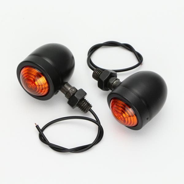 ミニブレットウインカー ブラック 2個セット モンキー カブ ズーマー FTR223 GB250 ク...