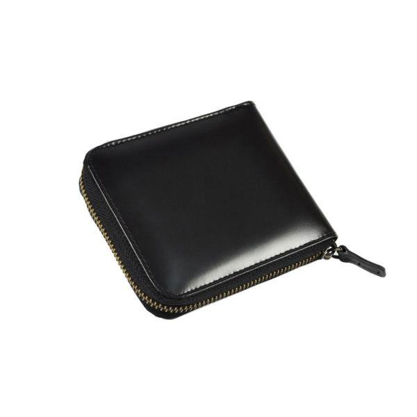 大容量ラウンドファスナーショートウォレットBEAMZSQUARE ビームズスクエア  短財布 ブラッ...